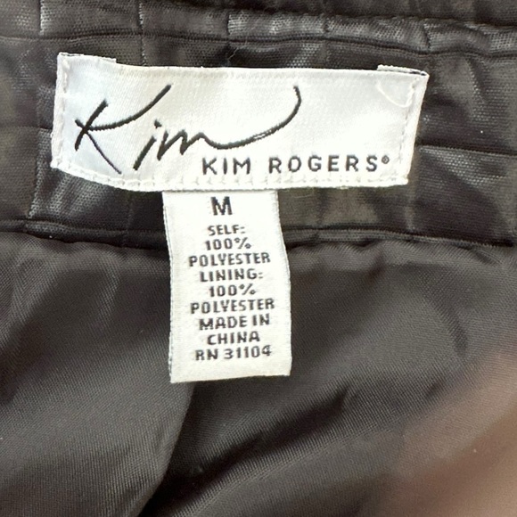 Kim Rogers Quilted Cropped Jacket – Black – Size M - Picture 10 of 11